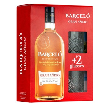 Ron Barcelo Gran Anejo 70cl + 2 glz