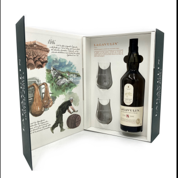 Lagavulin 8Y Giftbox met 2 glazen